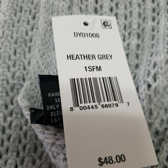 DKNY Open-Knit Blocked Scarf New Great Gift Cozy - Picture 2 of 4